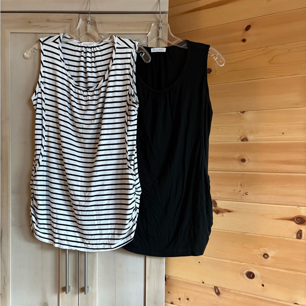 PAIR of Maternity/Nursing Tank Tops, Soft, Flowy, Relaxed, Fit M/L Best